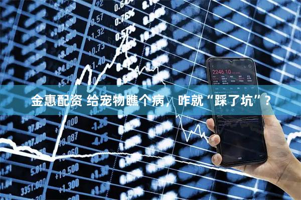 金惠配资 给宠物瞧个病，咋就“踩了坑”？